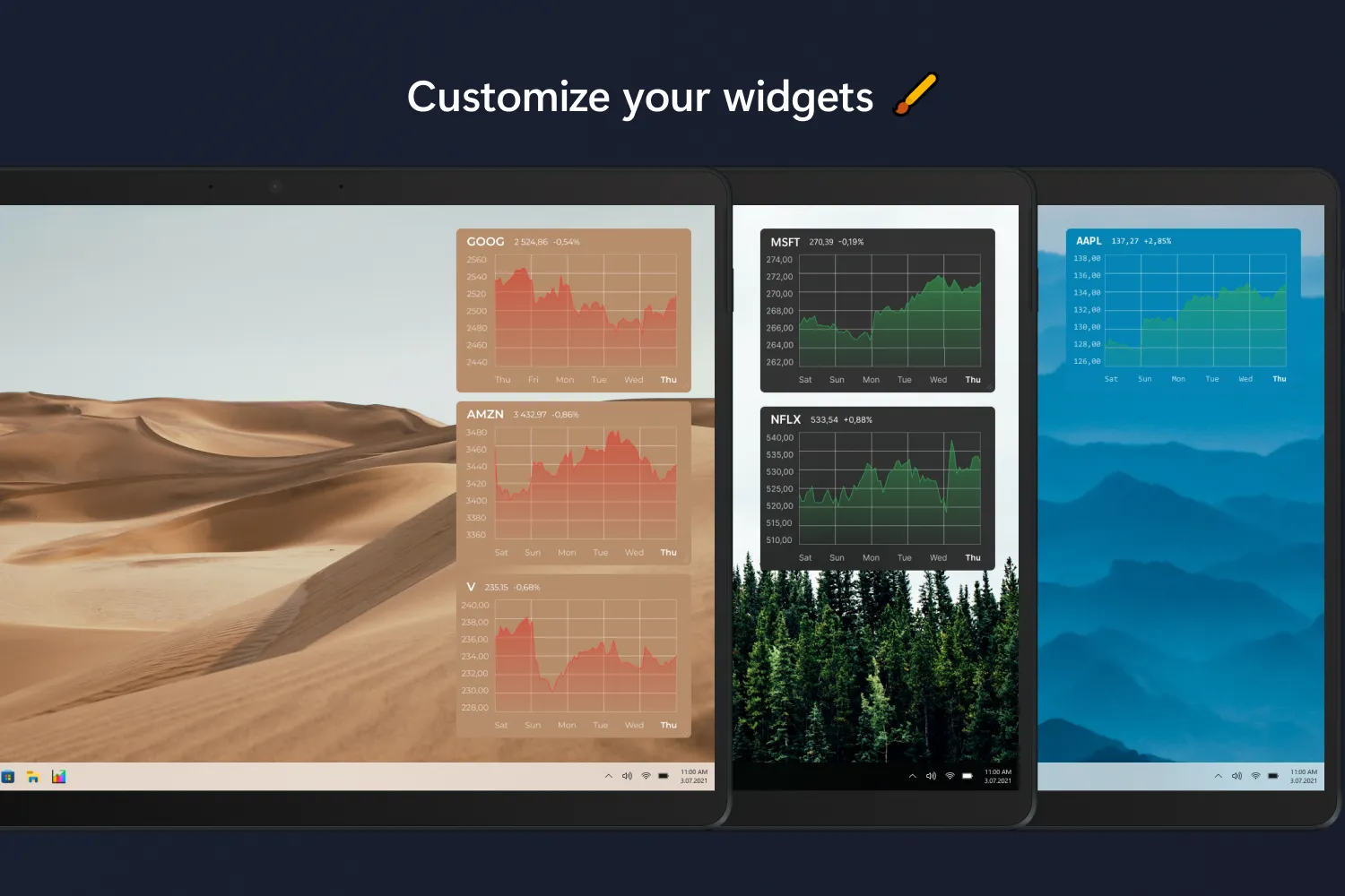 add stock widget to windows 10